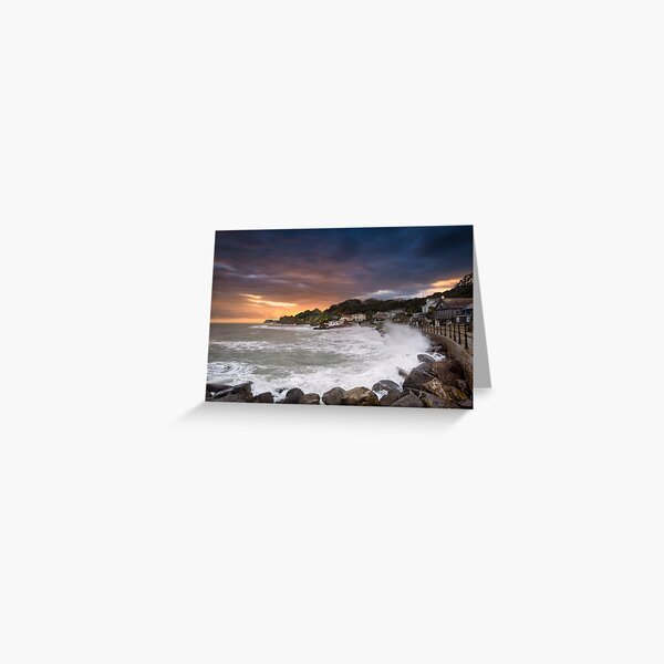 Steephill Cove Storm Isle Of Wight Greeting Card