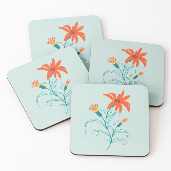 Item preview, Fresh summer orange and aqua flower designed and sold by AgusCami.