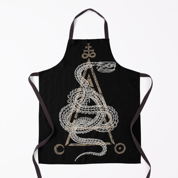 Item preview, Occult serpent skeleton illustration with alchemy symbols designed and sold by RedFinchDesigns.