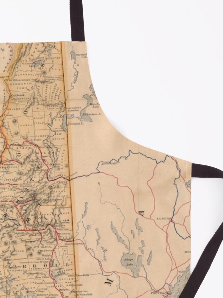 Alternate view of Vintage Map of New Hampshire (1890) Apron