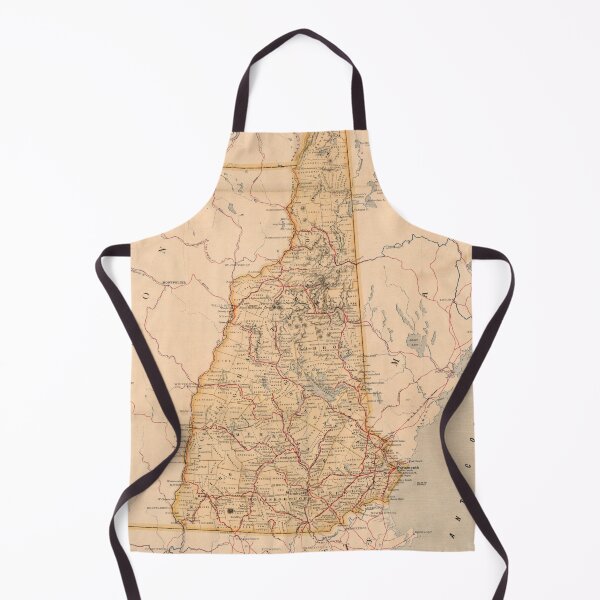 Item preview, Vintage Map of New Hampshire (1890) designed and sold by BravuraMedia.