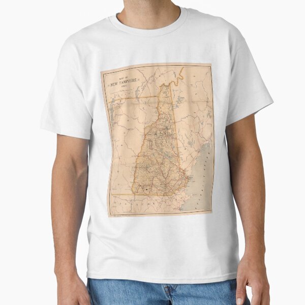 Item preview, Vintage Map of New Hampshire (1890) designed and sold by BravuraMedia.