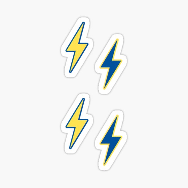 Item preview, yellow blue bolt designed and sold by stretler.