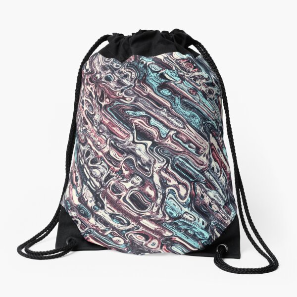 Melting Shapes Pattern Drawstring Bag