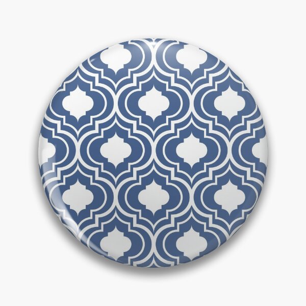 Item preview, Moroccan trellis pattern blue designed and sold by Kamiri.