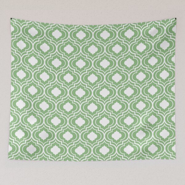 Item preview, Moroccan trellis pattern green designed and sold by Kamiri.