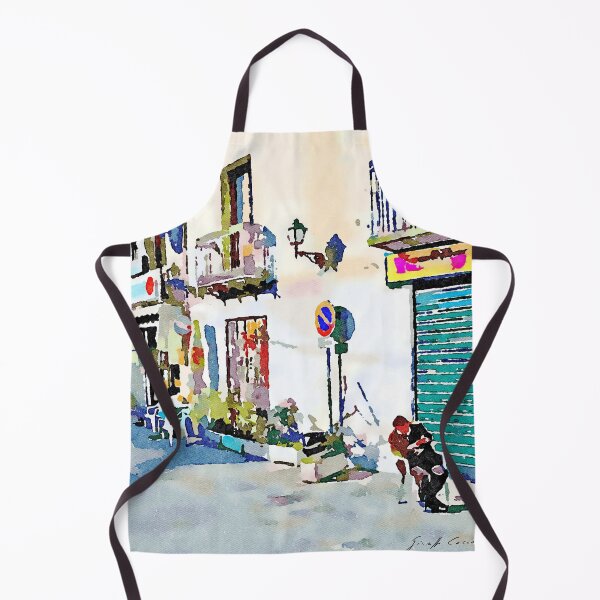 Item preview, Foreshortening with sleeping man in a chair on the street designed and sold by Giuseppe Cocco.
