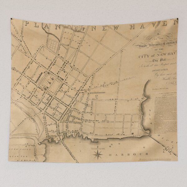 Item preview, Vintage Map of New Haven CT (1827) designed and sold by BravuraMedia.