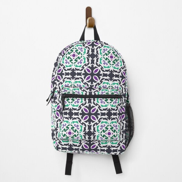 Item preview, Moroccan Tile Pattern - Seafoam Green and Purple designed and sold by OculusDesign.