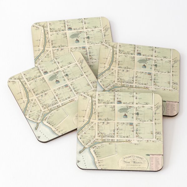 Item preview, Vintage Map of New Haven CT (1865) designed and sold by BravuraMedia.
