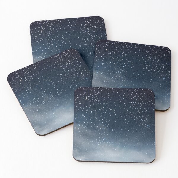 Item preview, Stars Blue Dark Night Sky Shining Clouds Background designed and sold by noirty.