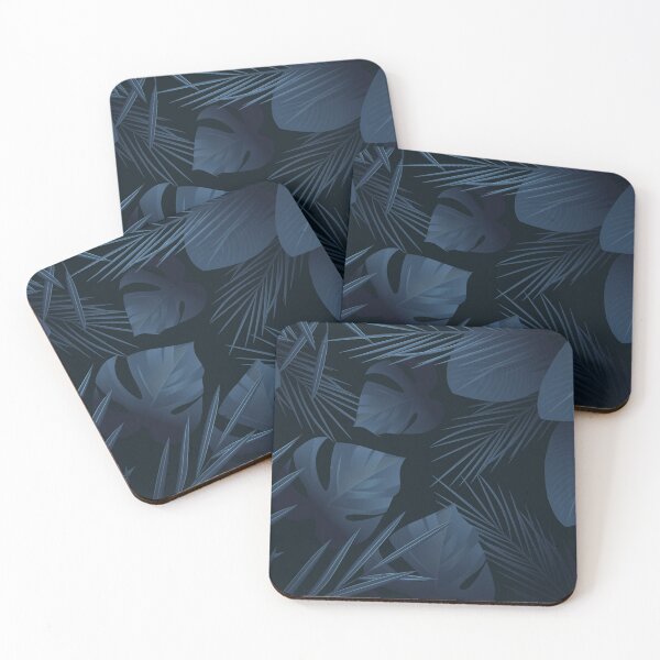 Item preview, Realistic Dark Tropical Leaves Wallpaper Theme designed and sold by noirty.