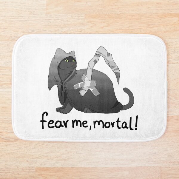 Fear me, mortal! Bath Mat
