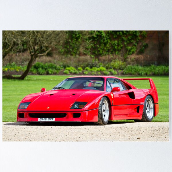 Ferrari F40 Front Side Shot  Posters, Impressions artistiques, Décoration  murale