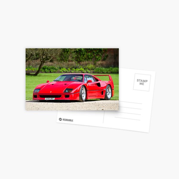 The Ferrari F40 Postcard By Gspiller Redbubble