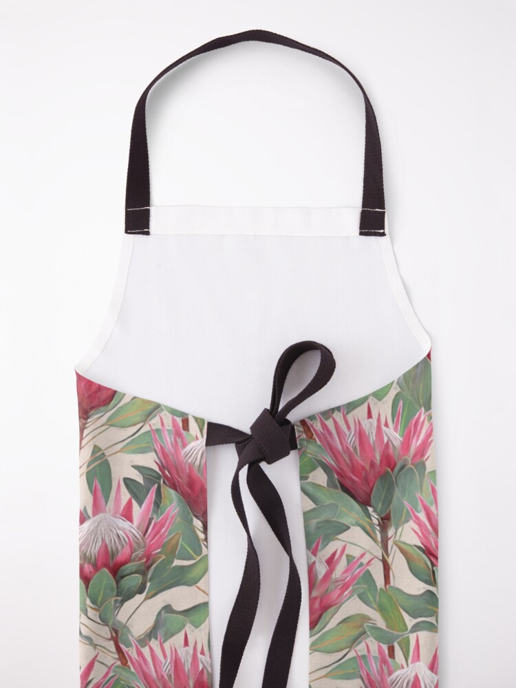 Alternate view of Painted King Proteas on Cream Apron