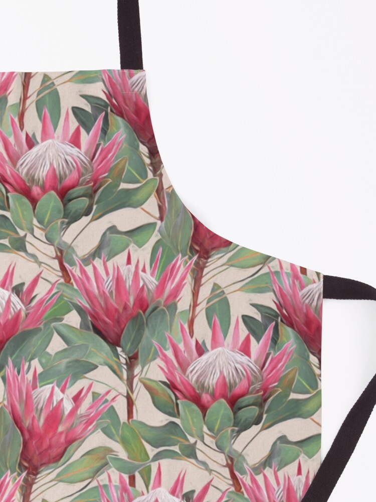 Alternate view of Painted King Proteas on Cream Apron