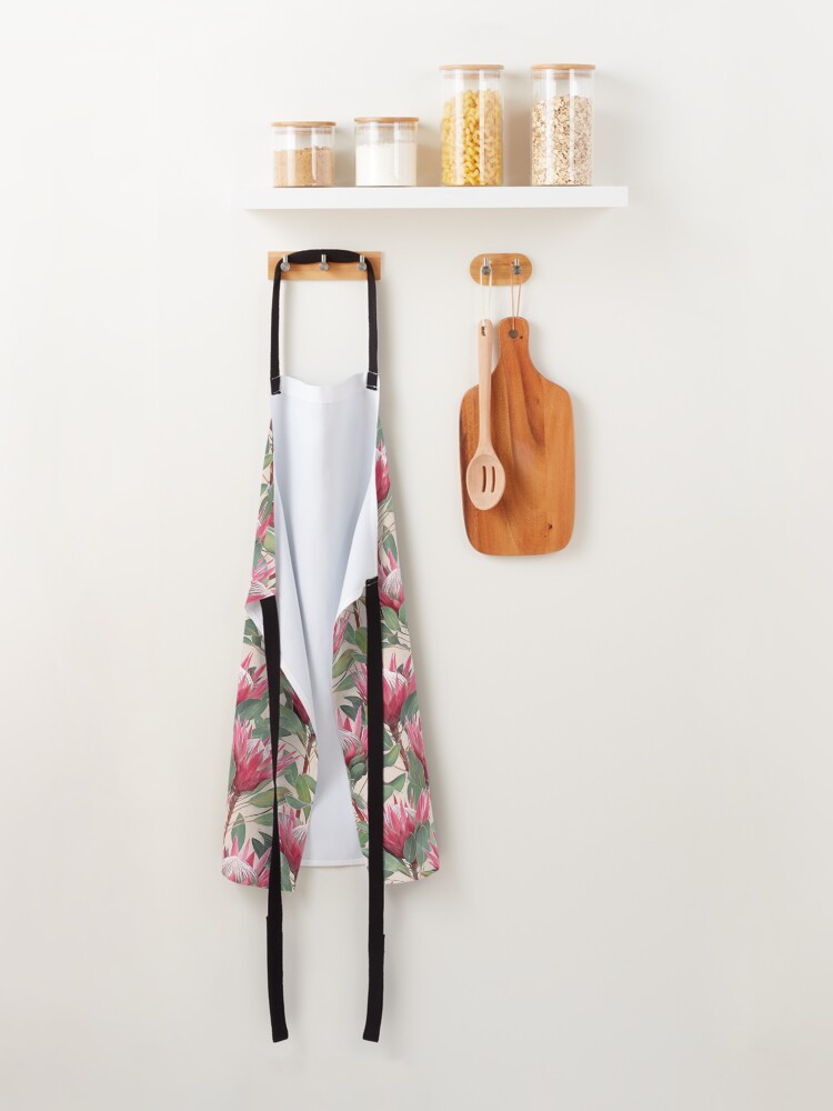 Alternate view of Painted King Proteas on Cream Apron