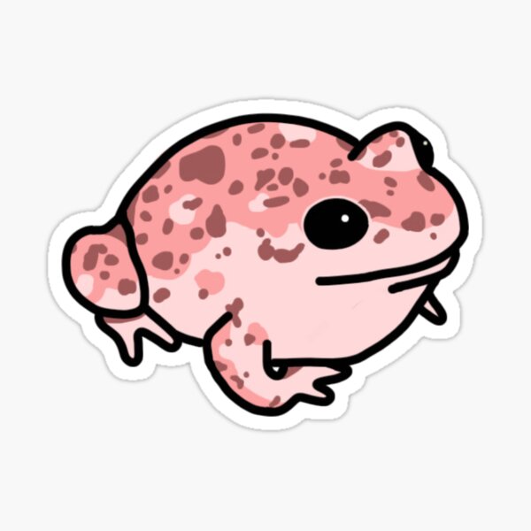 Pink Speckled Frog Sticker