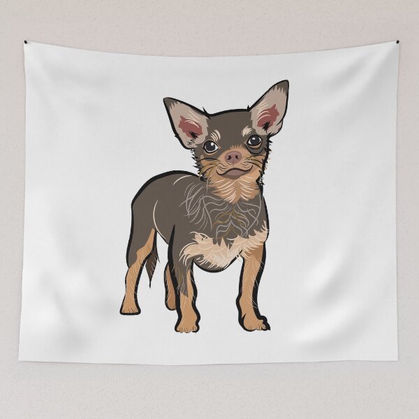 Item preview, chihuahua dog funny poster | chihuahua dog funny t-shirt | Pretty brown chihuahua dog standing and facing the camera designed and sold by KARTICK DUTTA.