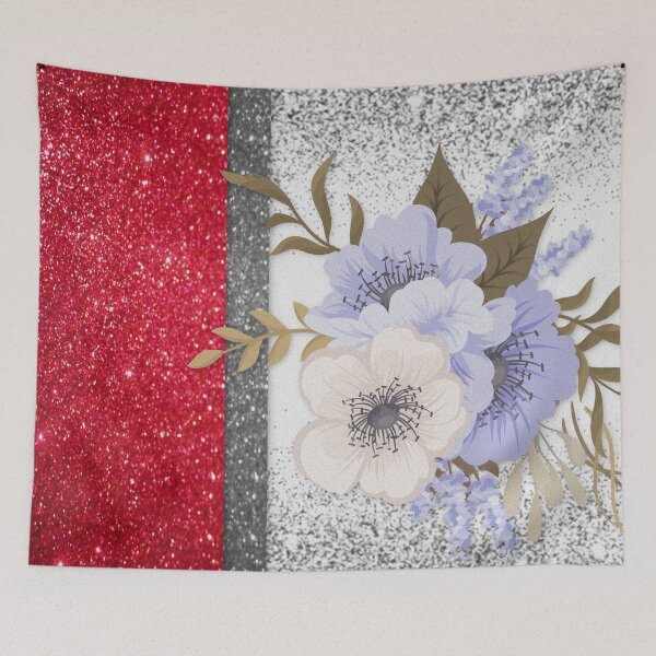 Item preview, Red And White Floral designed and sold by FantasySkyArt.
