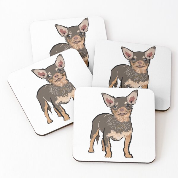Item preview, chihuahua dog funny poster | chihuahua dog funny t-shirt | Pretty brown chihuahua dog standing and facing the camera designed and sold by KARTICK DUTTA.