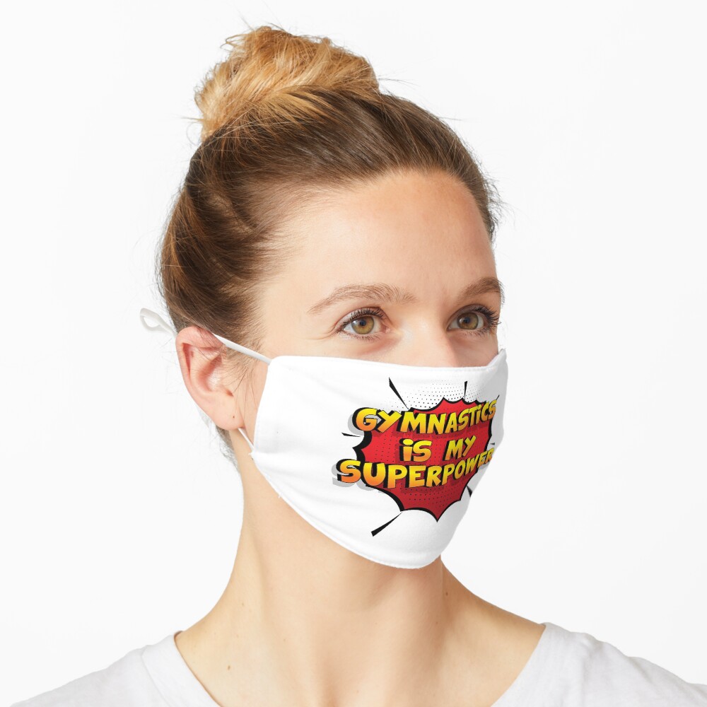 Gymnastics ist mein Superpower Lustiges Gymnastics Designgeschenk Maske