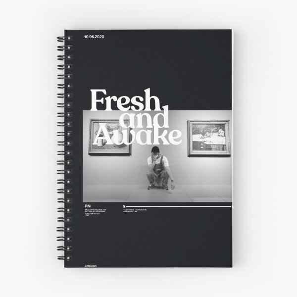 Item preview, kim namjoon [black ver.] - bts spiral notebook designed and sold by relataeble.
