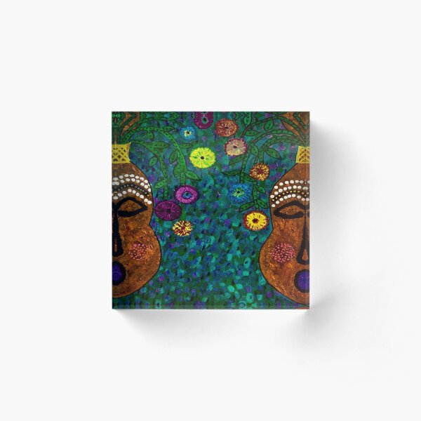 Two African Sisters Acrylic Block
