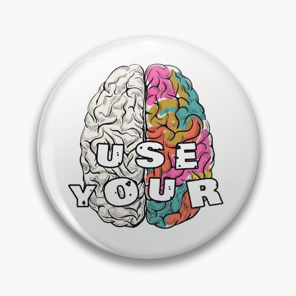 Item preview, Use your brains. Left and right hemisphere of human brain.  designed and sold by Liss Art Studio.
