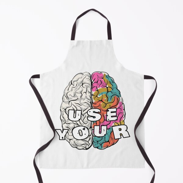 Item preview, Use your brains. Left and right hemisphere of human brain. designed and sold by Liss Art Studio.
