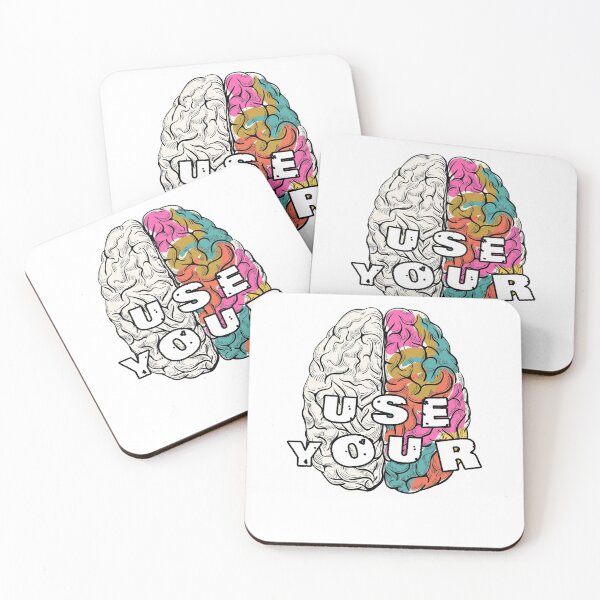 Item preview, Use your brains. Left and right hemisphere of human brain.  designed and sold by Liss Art Studio.