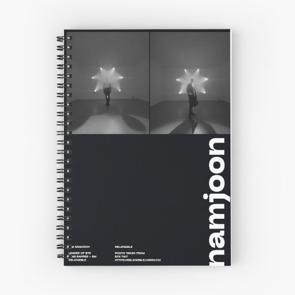 Item preview, kim namjoon [black ver.] - bts spiral notebook designed and sold by relataeble.