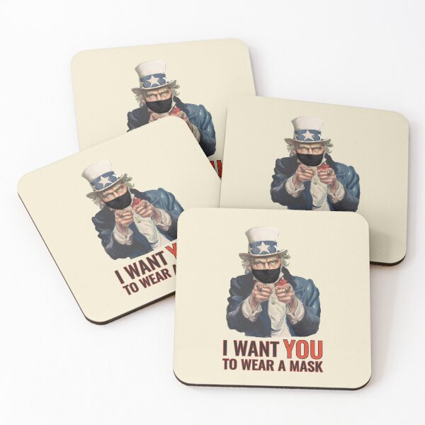 Item preview, Uncle Sam - I Want You to Wear a Mask - propaganda parody designed and sold by knappidesign.
