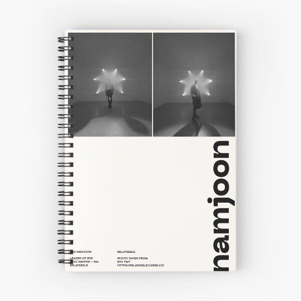 Item preview, kim namjoon [white ver.] - bts spiral notebook designed and sold by relataeble.