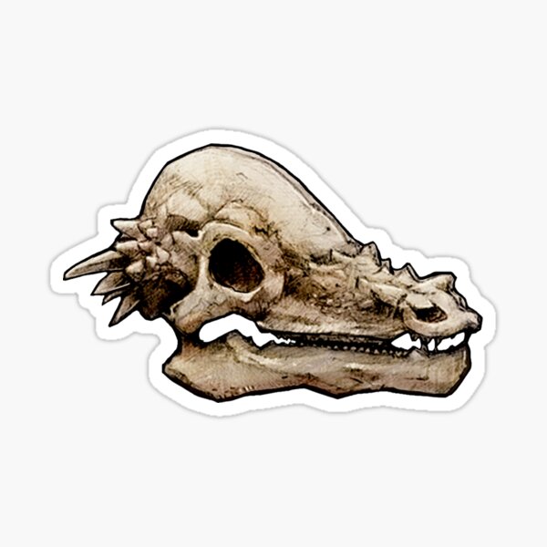 Dinosaur Skull Pachcephalosaurs Sticker Sticker
