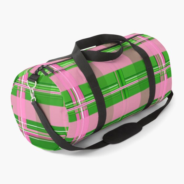 Best Plaid in Pink & Green Duffle Bag