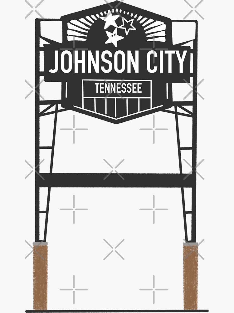 "Johnson City Sign" Sticker for Sale by shainareins Redbubble