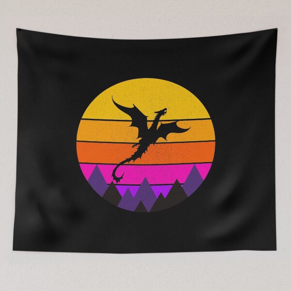 Item preview, Flying Dragon Retro Sunset  designed and sold by Forevercreative.