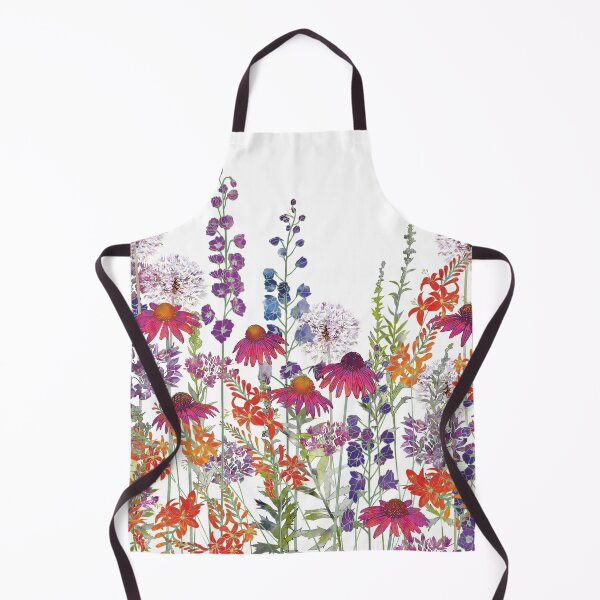 Item preview, Flower Garden - Echinacea, Montbretia (Crocosmia), Delphiniums & Alliums designed and sold by Fiona Calder Designs.