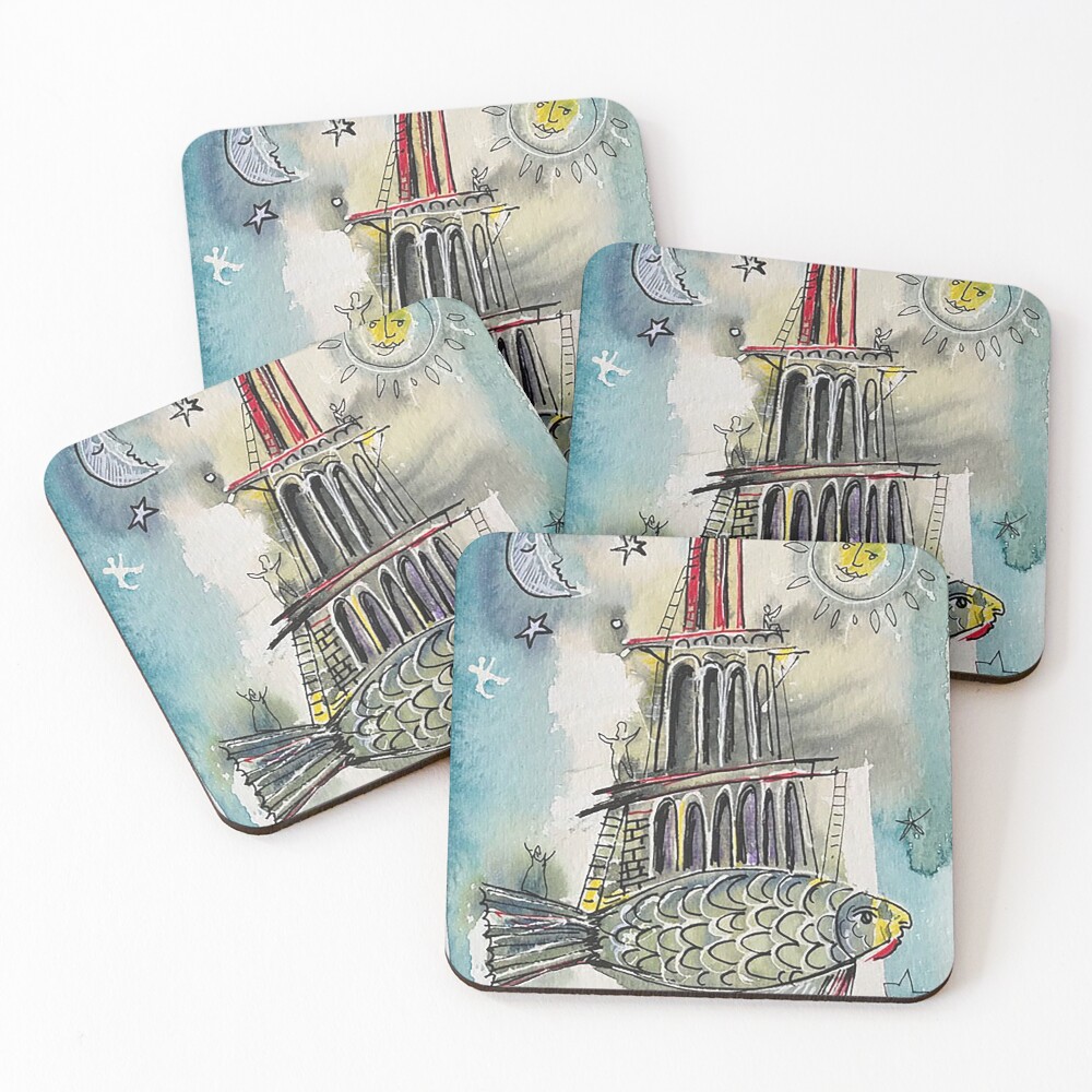 Item preview, Coasters (Set of 4) designed and sold by fishtower.