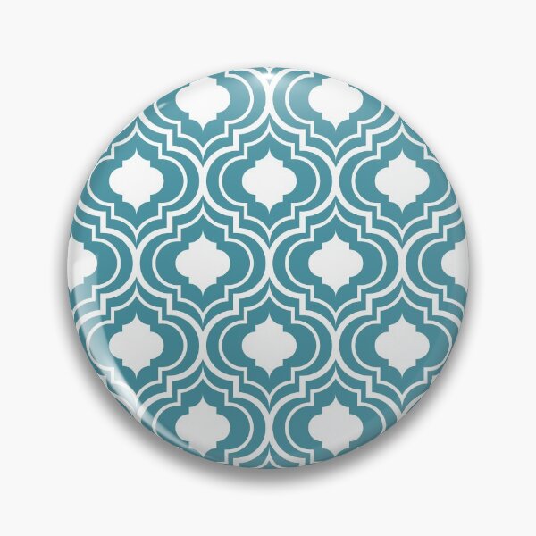 Item preview, Moroccan trellis pattern teal designed and sold by Kamiri.