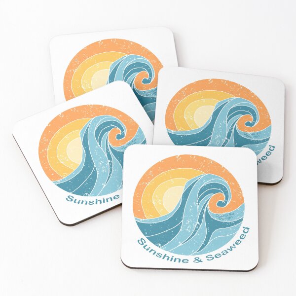 Item preview, Sunshine and Seaweed distressed vintage retro surf graphic design designed and sold by shantiru.