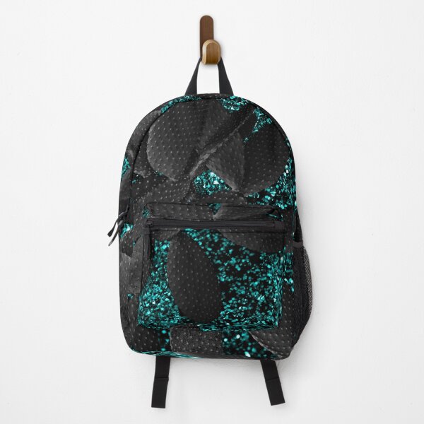 Item preview, Black Cacti on Aqua Blue Glam #1 (Photo of Glitter Only - Not Reflective) designed and sold by Anita's & Bella's Art.