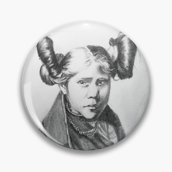 Item preview, Graphite Vintage Portrait 4: Tewa Pueblo Girl designed and sold by Madeline Hollar.
