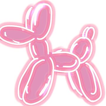 Imagen de la obra ¡Pegatina de perro con globo de neón! ;) de Hiya There!