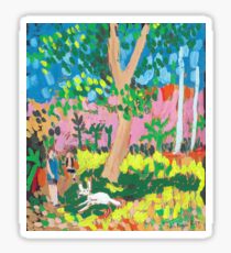 Dog Day in the Park Sticker