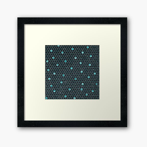 with black glitter Framed Art Print