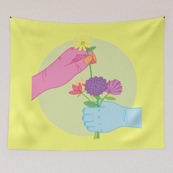 Item preview, Hands Holding Flowers In Light Colours designed and sold by forfun-art.