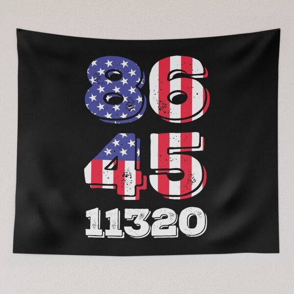 Item preview, 8645 Anti Trump American Flag USA Election 86 45 11320 designed and sold by T-Junkie.